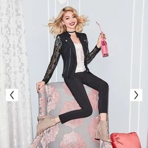 Candie's Black Lace Moto Jacket